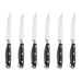 Olympia Premium Riveted Steak Knives with Black ABS Handles (6 Pack) Olympia