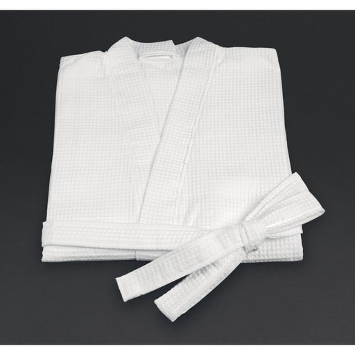 Mitre Essentials Honeycomb Bathrobe White Medium Mitre Essentials