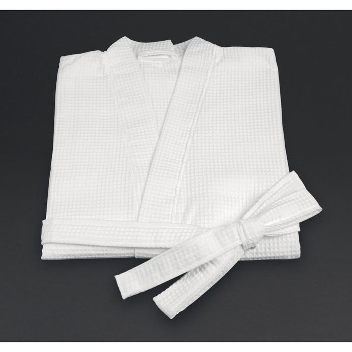 Mitre Essentials Honeycomb Bathrobe White Medium Mitre Essentials