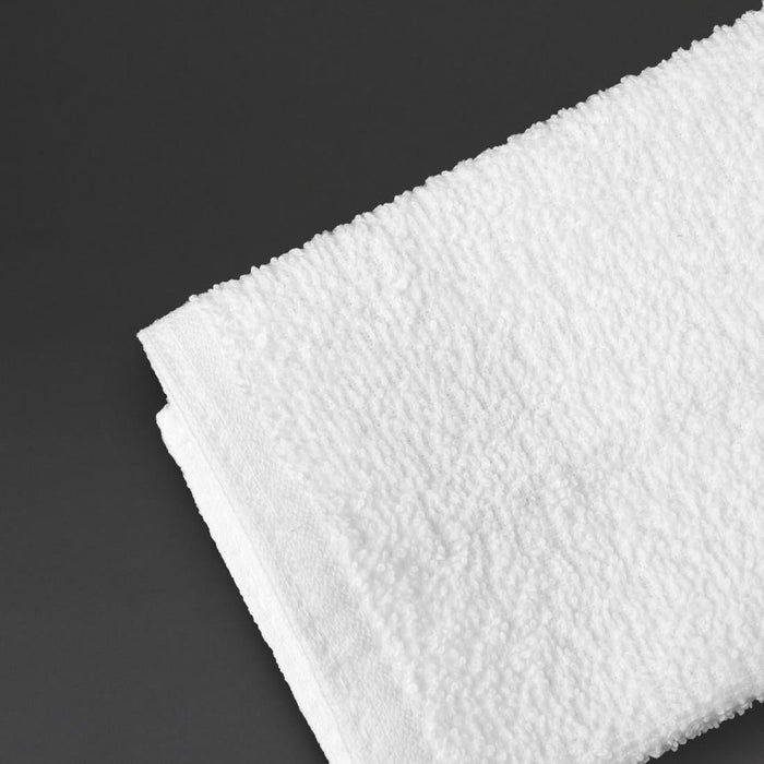 Mitre Essentials Carnival Face Cloth White (10 Pack) Mitre Essentials