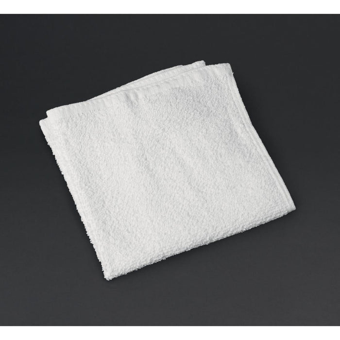 Mitre Essentials Carnival Face Cloth White (10 Pack) Mitre Essentials