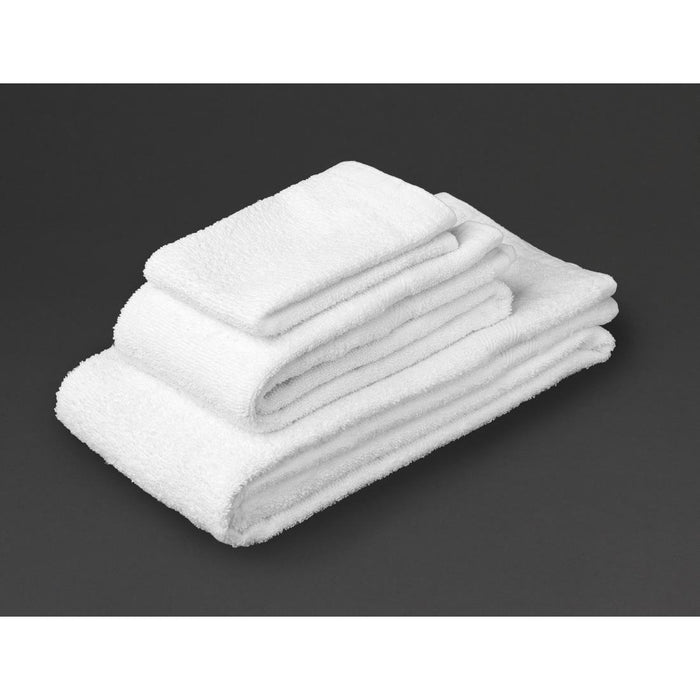 Mitre Essentials Carnival Face Cloth White (10 Pack) Mitre Essentials