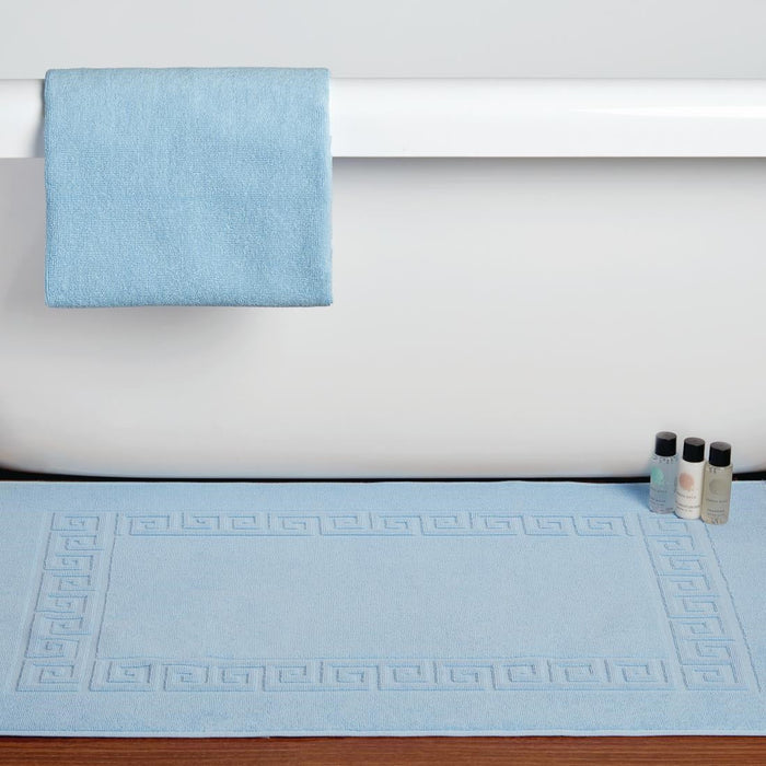 Mitre Essentials Nova Bath Mat Blue Mitre Essentials