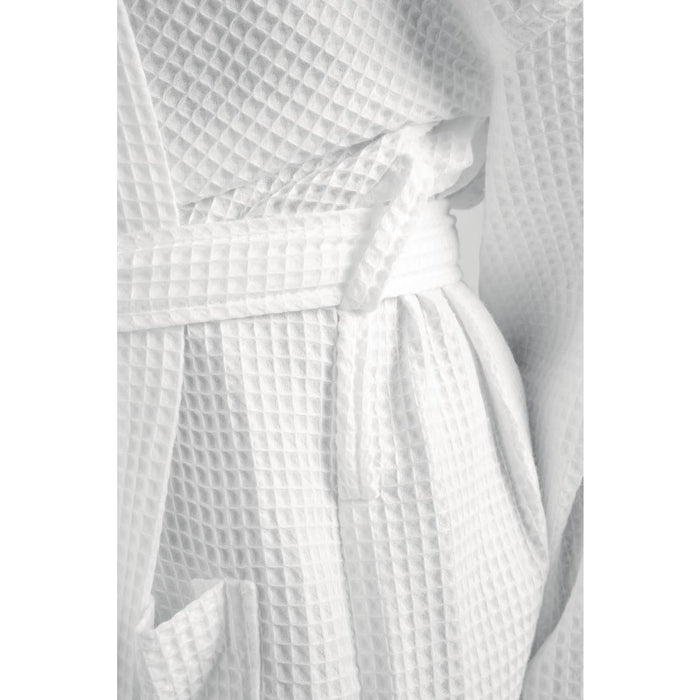 Mitre Essentials Honeycomb Bathrobe White Medium Mitre Essentials
