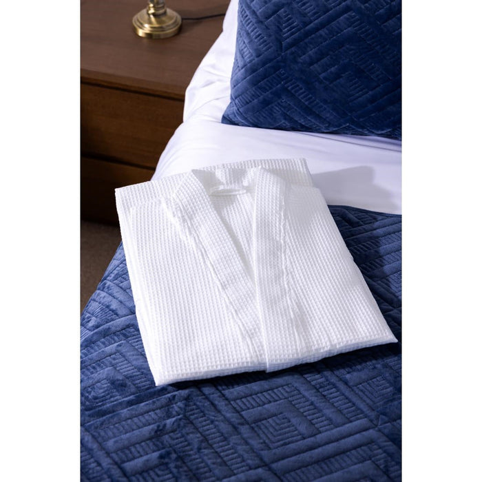 Mitre Essentials Honeycomb Bathrobe White Medium Mitre Essentials