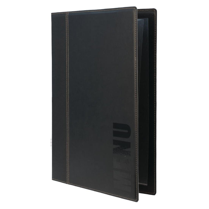 Securit Contemporary Menu Cover Black A4 Securit