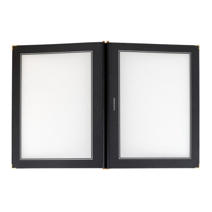Securit Wood Spine American Style Menu Covers and Storage Box A4 Black Securit