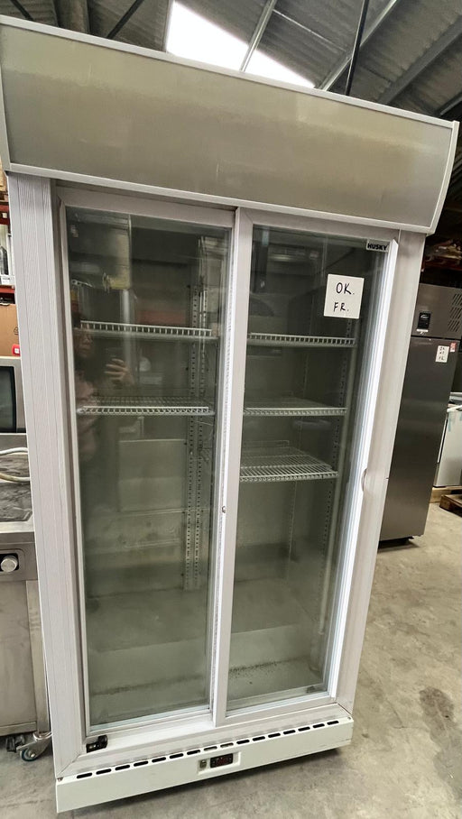 Husky Commercial Upright Double-door Sliding Fridge-Used Canmac Refurbished