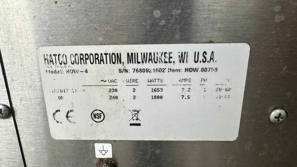 Hatco HDW-4 Four Drawer Warmer - Refurbished Canmac Catering Equipment