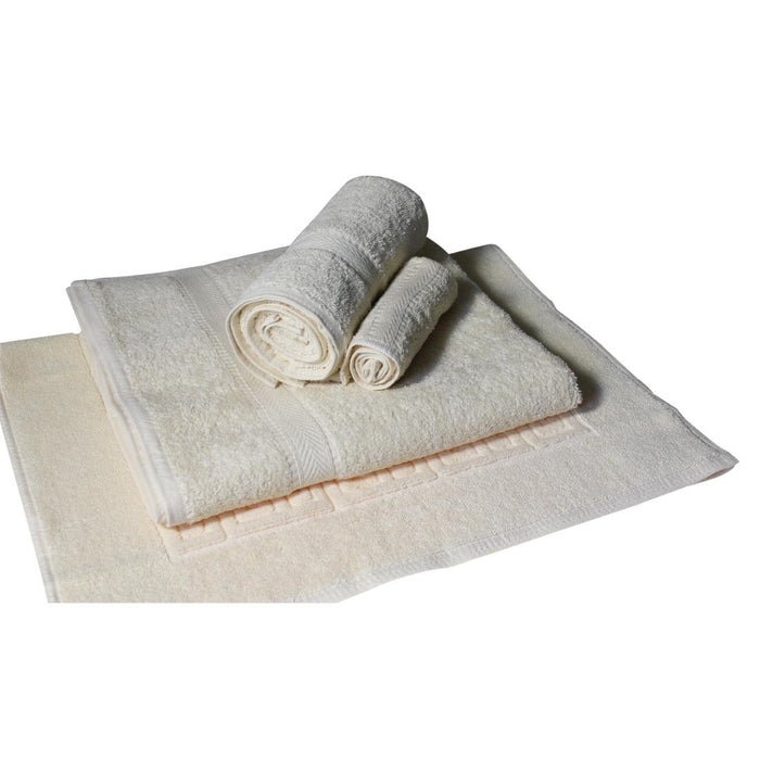 Cream | Pack Contents: 1 x Facecloth, 3 x Towels