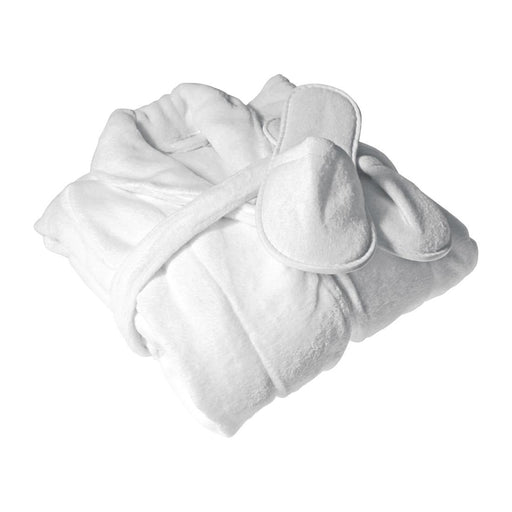 Size S-M. Cotton robe and closed toe slippers