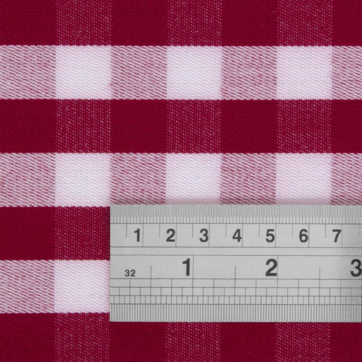 Gingham Polyester Napkins Red Check (10 Pack) Mitre Comfort