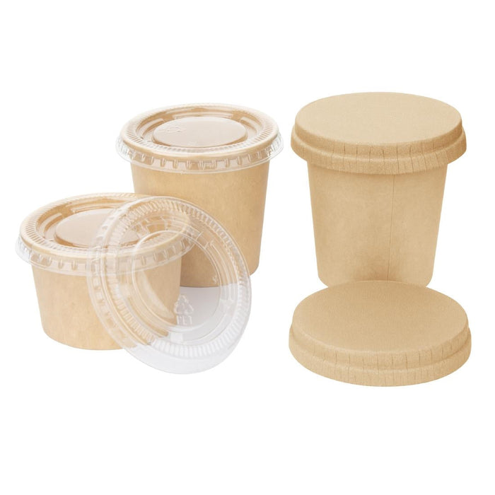 Fiesta Recyclable Paper Lids for Portion Pots (1000 Pack) Fiesta Recyclable