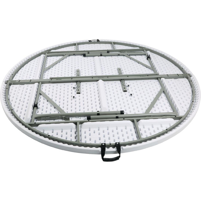 Bolero Round PE Centre Folding Table White 6ft Bolero