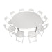 Bolero Round PE Centre Folding Table White 6ft Bolero