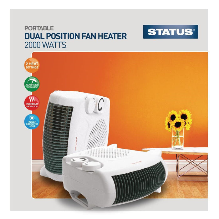 Status Portable Dual Position Fan Heater 2kW Status