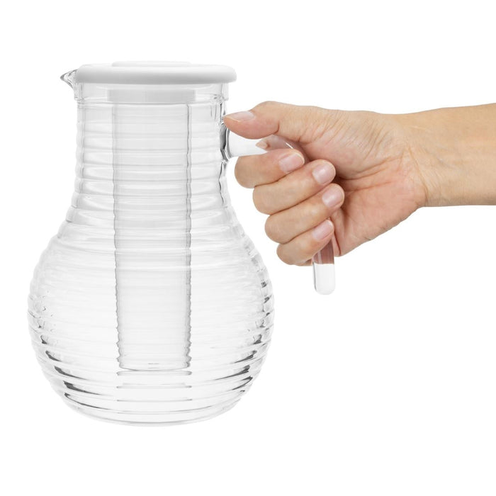 Olympia Kristallon Jug With Cooling Tube Polycarbonate Ridged 1600ml Olympia