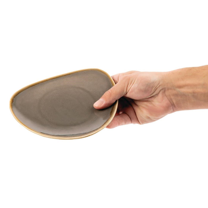 Olympia Kiln Triangular Side Plate Smoke 165mm (6 Pack) Olympia