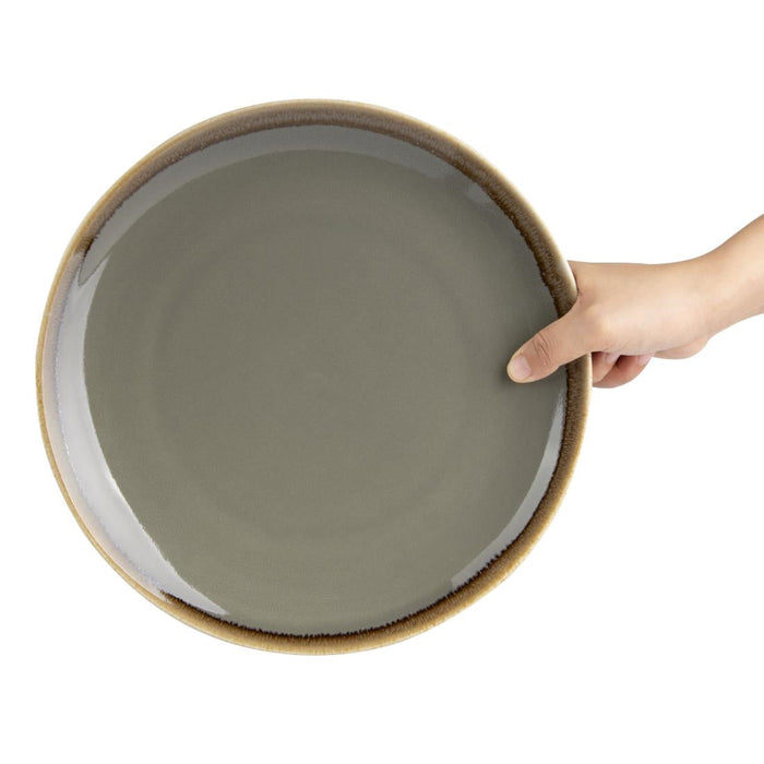 Olympia Kiln Round Coupe Plate Smoke 280mm (4 Pack) Olympia