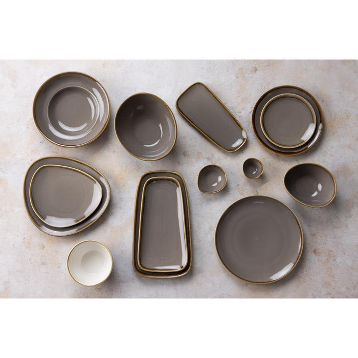 Olympia Kiln Smoke Round Coupe Plates 180mm (6 Pack) Olympia