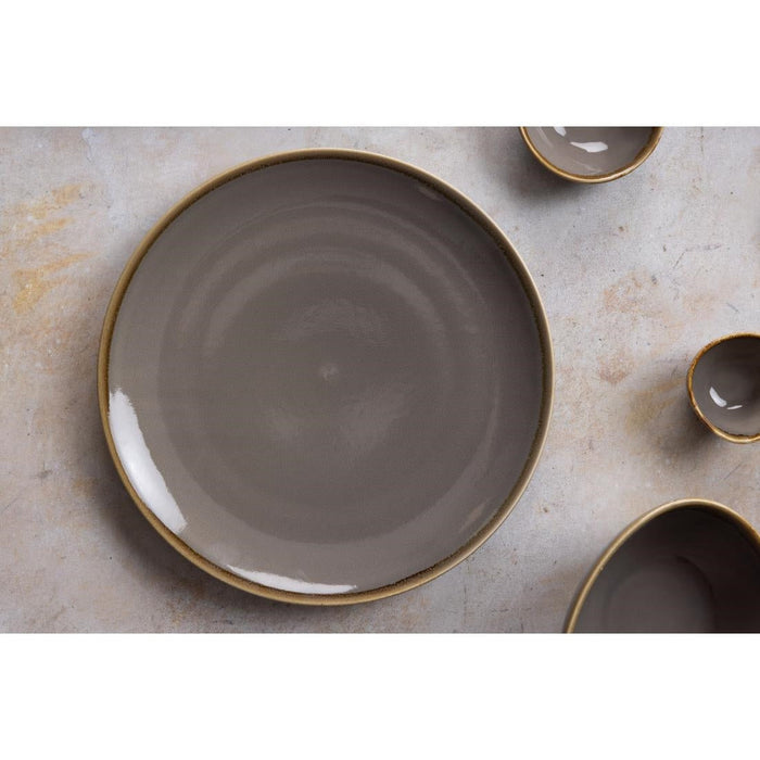 Olympia Kiln Round Coupe Plate Smoke 280mm (4 Pack) Olympia