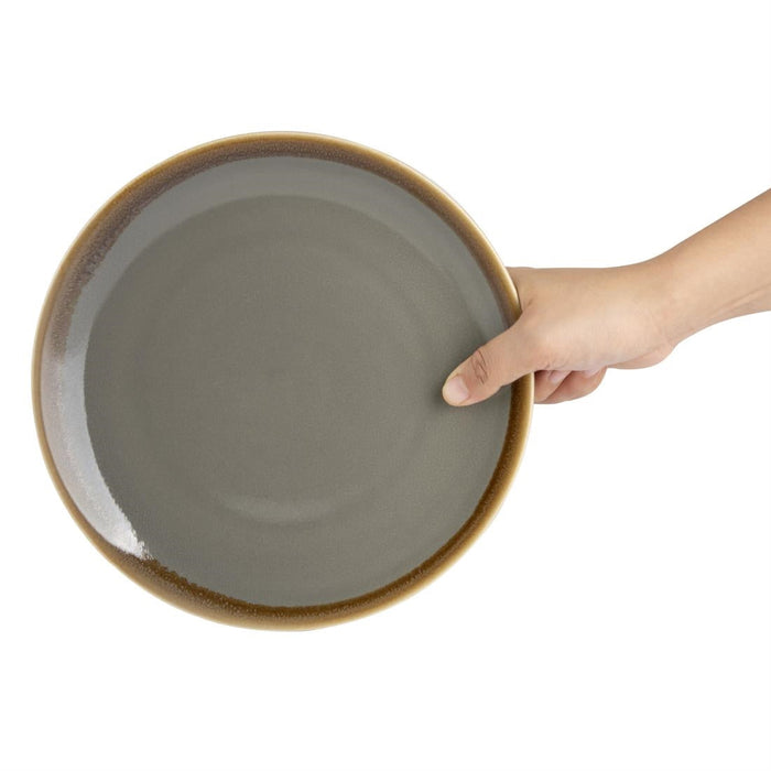 Olympia Kiln Round Coupe Plate Smoke 230mm (6 Pack) Olympia