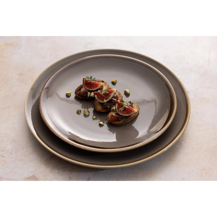 Olympia Kiln Round Coupe Plate Smoke 230mm (6 Pack) Olympia