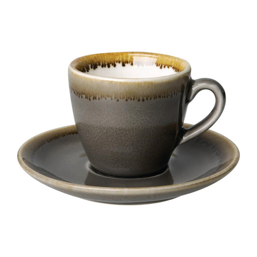 Olympia Kiln Espresso Saucers Smoke 115mm (6 Pack) Olympia
