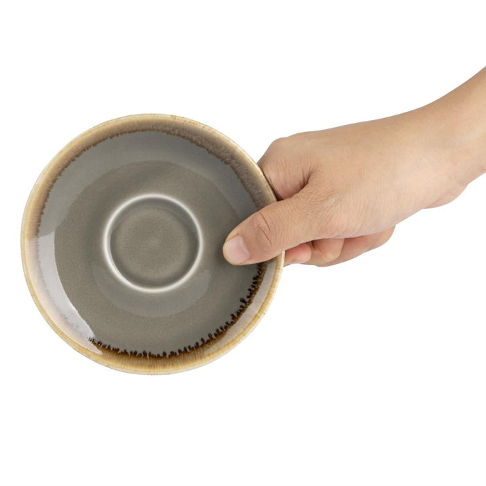 Olympia Kiln Espresso Saucers Smoke 115mm (6 Pack) Olympia