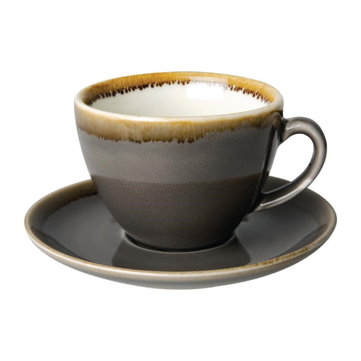 Olympia Kiln Cappuccino Cups Smoke 230ml (6 Pack) Olympia
