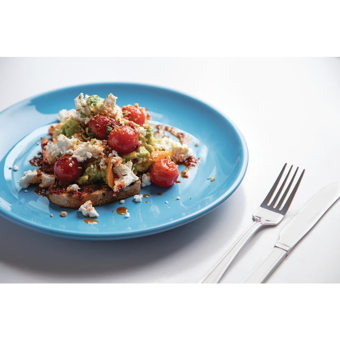 Olympia Cafe Coupe Plate Blue - 205mm 8" (12 Pack) Olympia