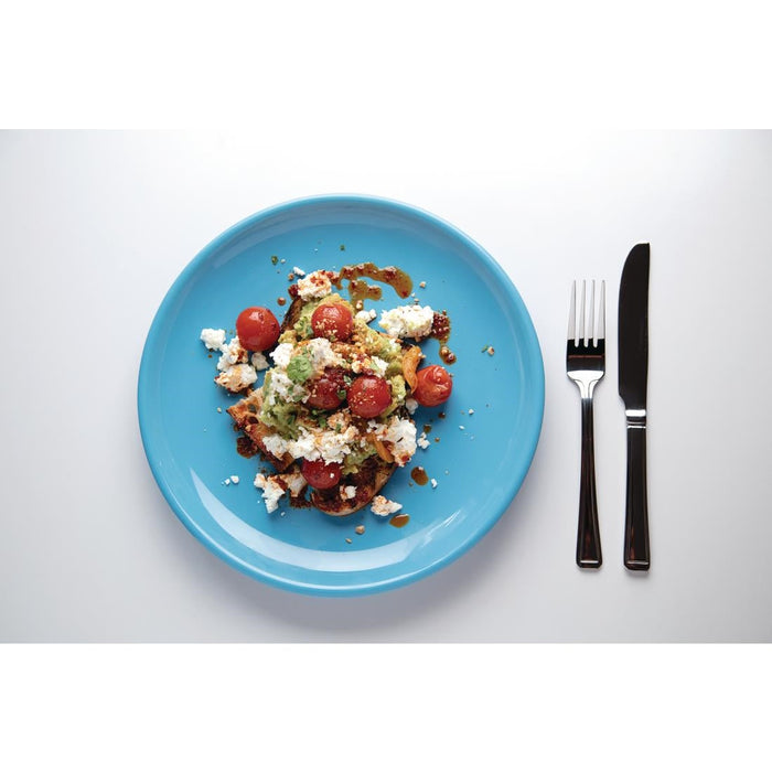 Olympia Cafe Coupe Plate Blue - 205mm 8" (12 Pack) Olympia