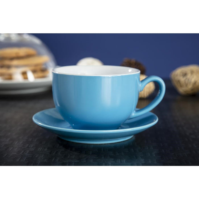 Olympia Cafe Cappuccino Cup Blue - 340ml 11.5fl oz (12 Pack) Olympia
