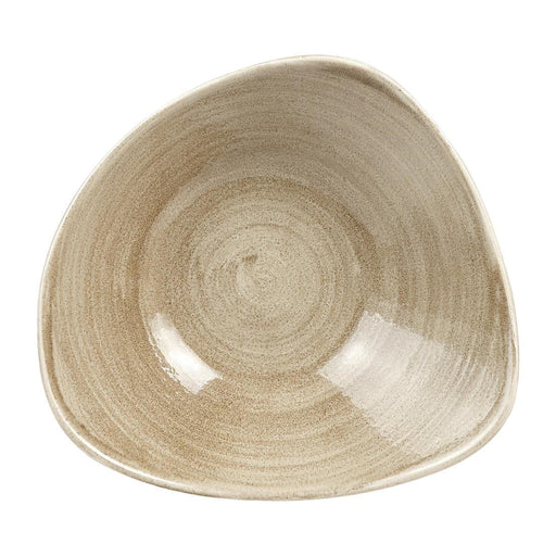 Churchill Stonecast Patina Antique Triangle Bowls  Taupe 235mm Churchill