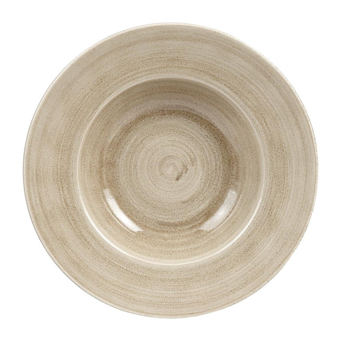 Churchill Stonecast Patina Antique Round Wide Rim Bowls Taupe 280mm Churchill