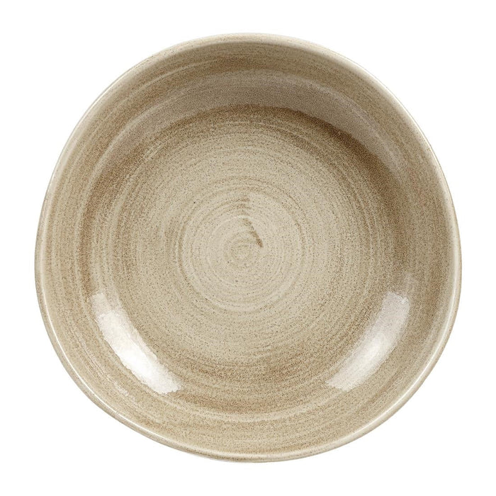 Churchill Stonecast Patina Antique Organic Round Bowls Taupe 253mm (12 Pack) Churchill