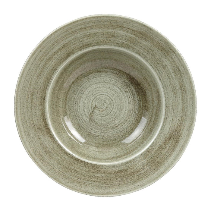Churchill Stonecast Patina Antique Wide Rim Bowls Green 280mm (12 Pack) Churchill