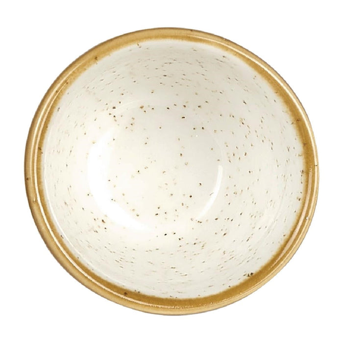 Churchill Stonecast Round Dip Pots Barley White Ripple 57ml (12 Pack) Churchill