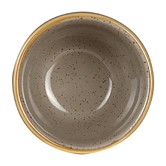 Churchill Stonecast Round Dip Pots Peppercorn Grey Ripple 57ml (12 Pack) Churchill