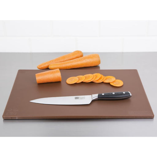 Hygiplas Low Density Antibacterial Chopping Board Brown 450x300x10mm Hygiplas