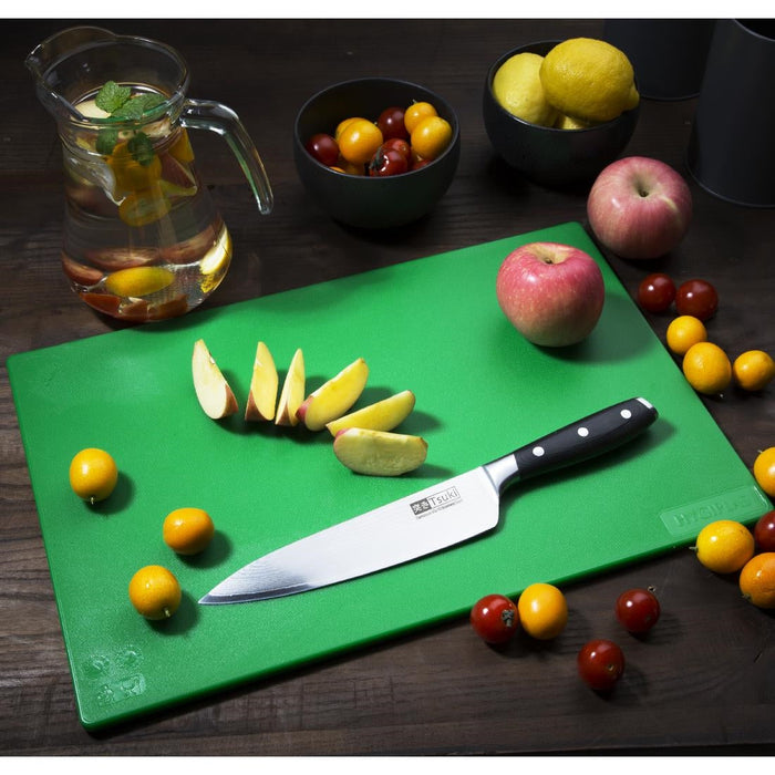 Hygiplas Low Density Antibacterial Chopping Board Green 450x300x10mm Hygiplas