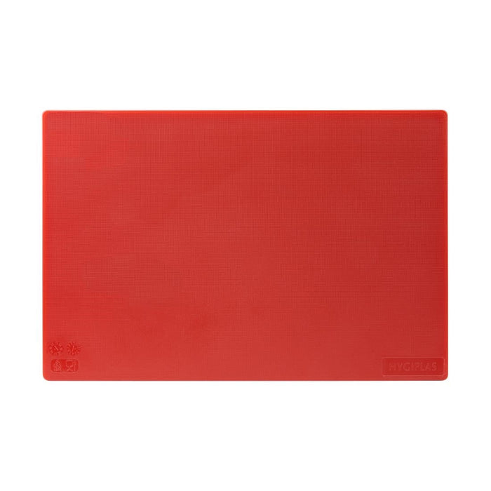 Hygiplas Low Density Antibacterial Chopping Board Red 450x300x10mm Hygiplas