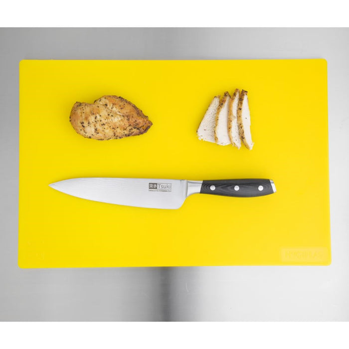 Hygiplas Low Density Antibacterial Chopping Board Yellow 450x300x10mm Hygiplas