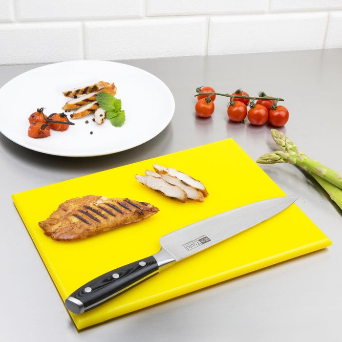 Hygiplas High Density Yellow Chopping Board Small 305x229x12mm Hygiplas