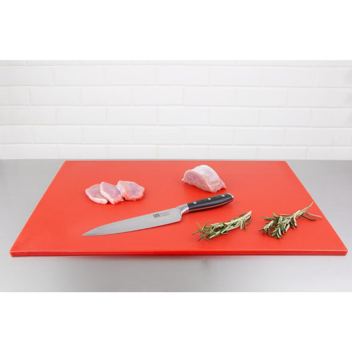 Hygiplas Low Density Red Chopping Board Large 600x450x10mm Hygiplas