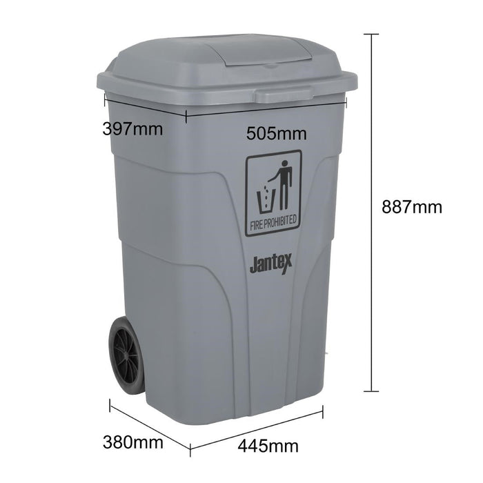 Jantex Wheelie Bin Grey 120Ltr Jantex
