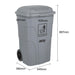 Jantex Wheelie Bin Grey 120Ltr Jantex
