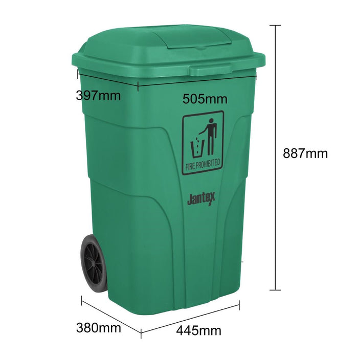 Jantex Wheelie Bin Green 120Ltr Jantex