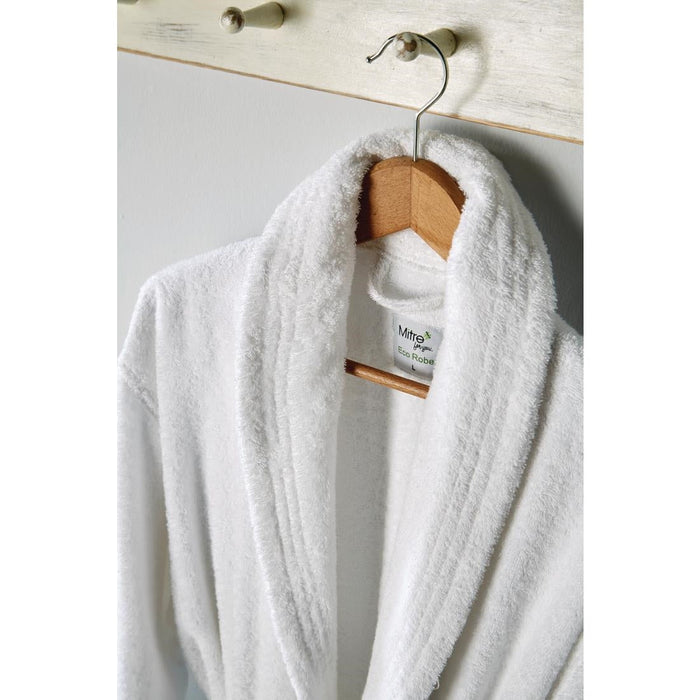 Eco Robe, Bathrobes White - Large Mitre Eco