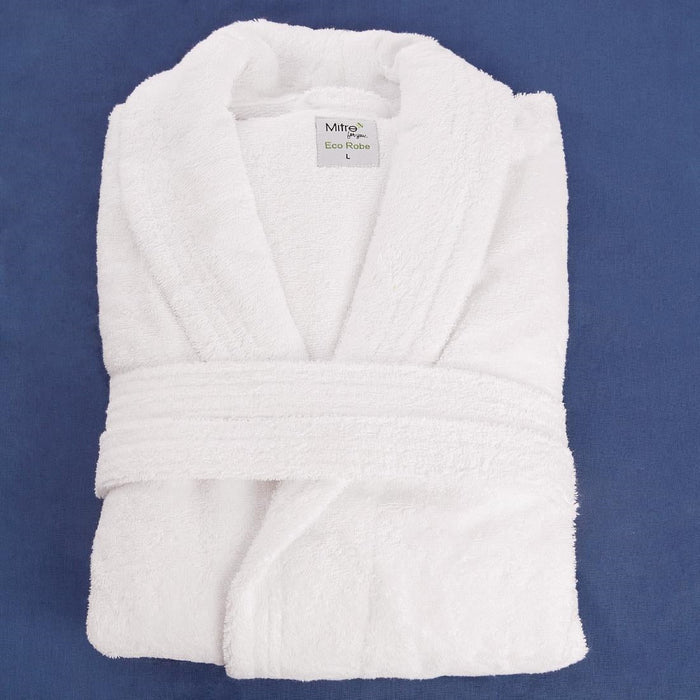 Eco Robe, Bathrobes White - Large Mitre Eco